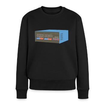 Vintage Computer - Women's Premium Organic Jumper - black - Front - Julia (174cm)