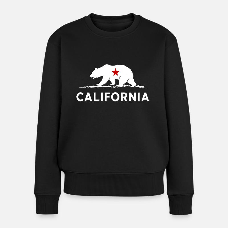 Fierté de l’État de l’ours de Californie - Pull Premium bio Femme - noir
