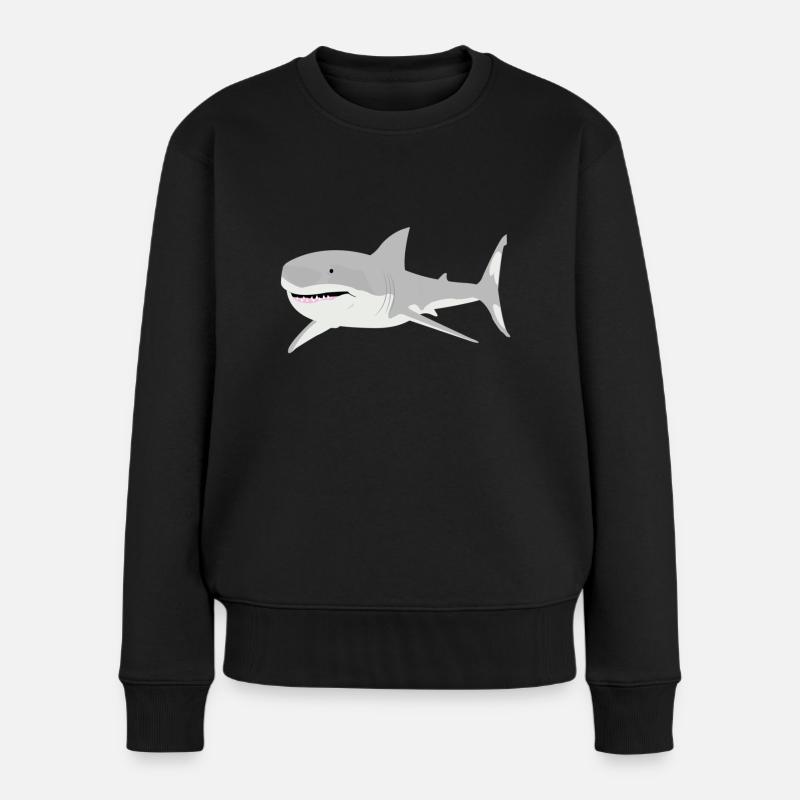 hai - Frauen Premium Bio Pullover - Schwarz