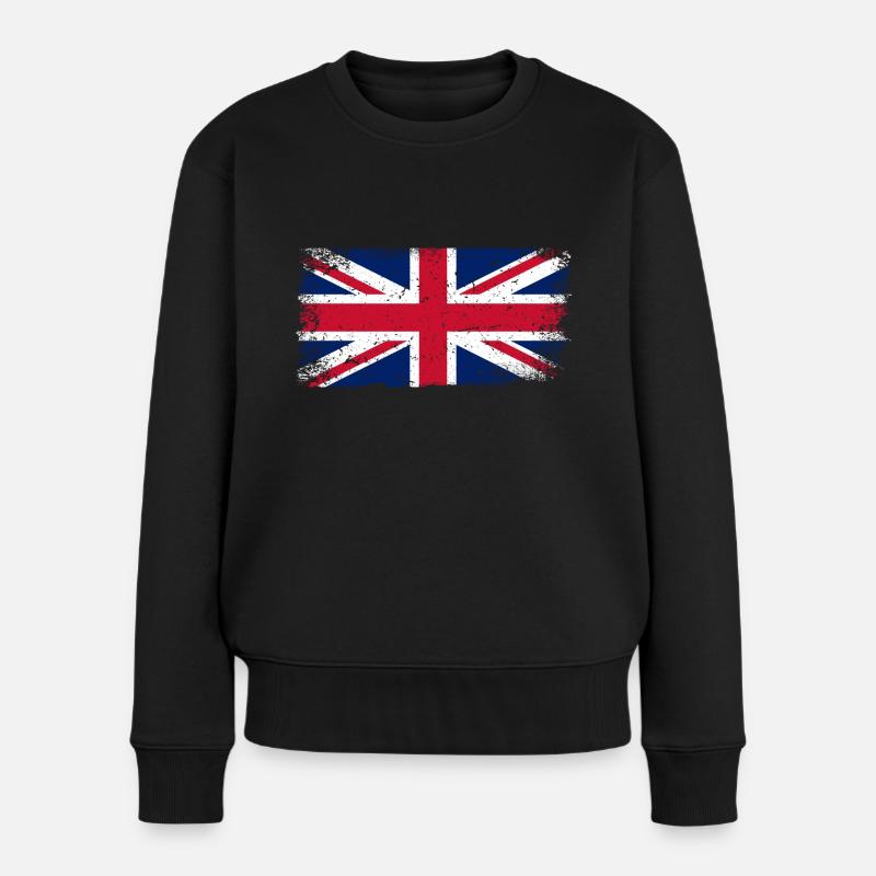 Great Britain Flag - Women's Premium Organic Jumper - black