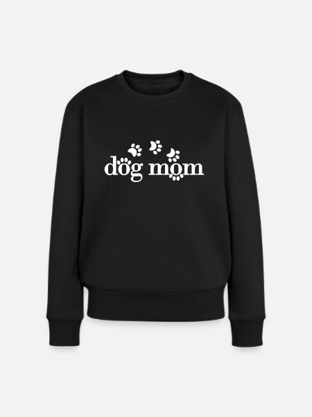 Dog Mom - Hundeliebhaberin Hund - Frauen Premium Bio Pullover - Schwarz