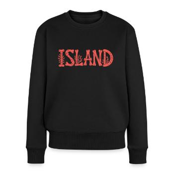 IST EIN LAND - Frauen Premium Bio Pullover - Schwarz - Vorne - Julia (174cm)