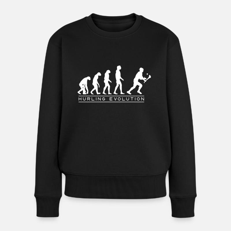 L’évolution du hurling - Pull Premium bio Femme - noir