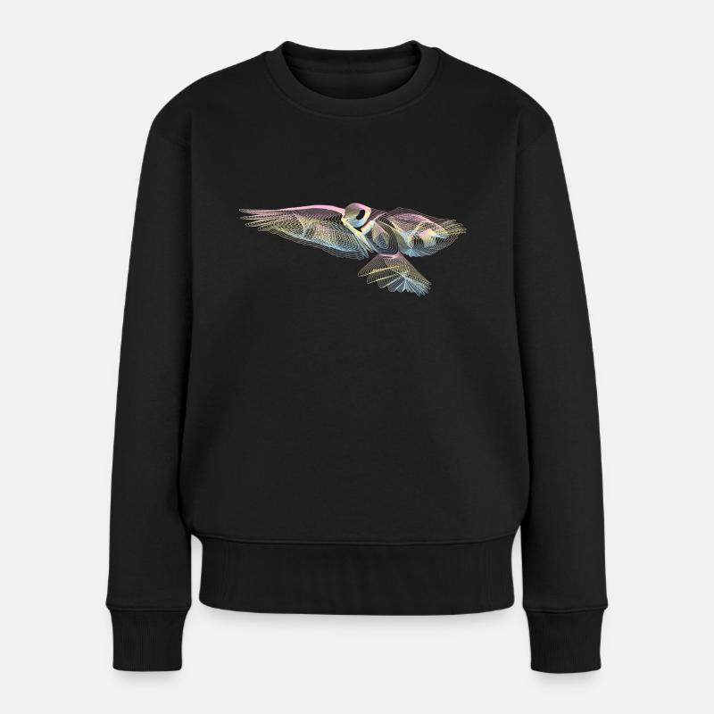 Vogel - Frauen Premium Bio Pullover - Schwarz