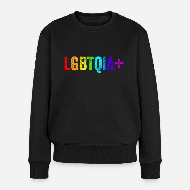 LGBTQIA+ - Frauen Premium Bio Pullover - Schwarz