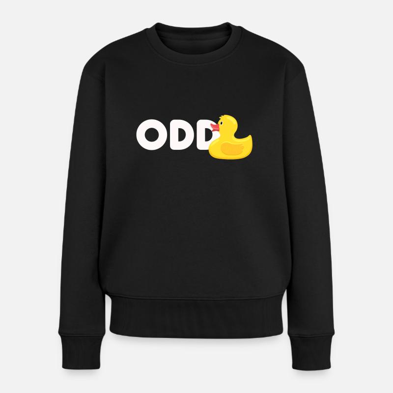 Seltsame Ente (Vreemde Eend) - Frauen Premium Bio Pullover - Schwarz