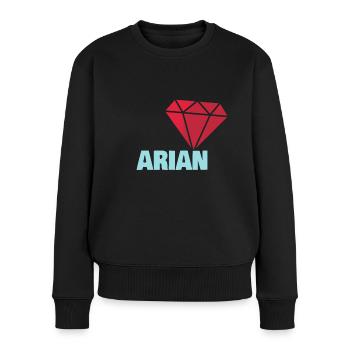 Noble Arian - Women's Premium Organic Jumper - black - Front - Julia (174cm)