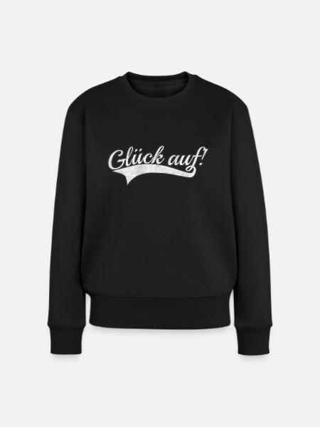 Glück auf - Frauen Premium Bio Pullover - Schwarz