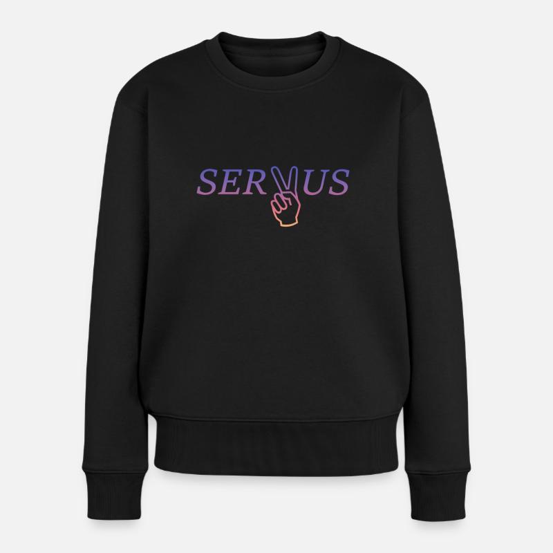 Servus - Frauen Premium Bio Pullover - Schwarz