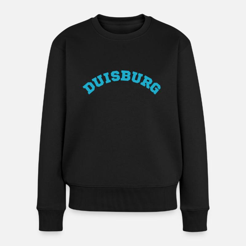 Duisburg - Frauen Premium Bio Pullover - Schwarz