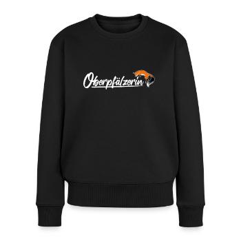 Cooles Oberpfälzerin Motiv Shirt Pullover Spruch - Frauen Premium Bio Pullover - Schwarz - Vorne - Julia (174cm)