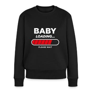 Baby laden - Frauen Premium Bio Pullover - Schwarz - Vorne - Julia (174cm)