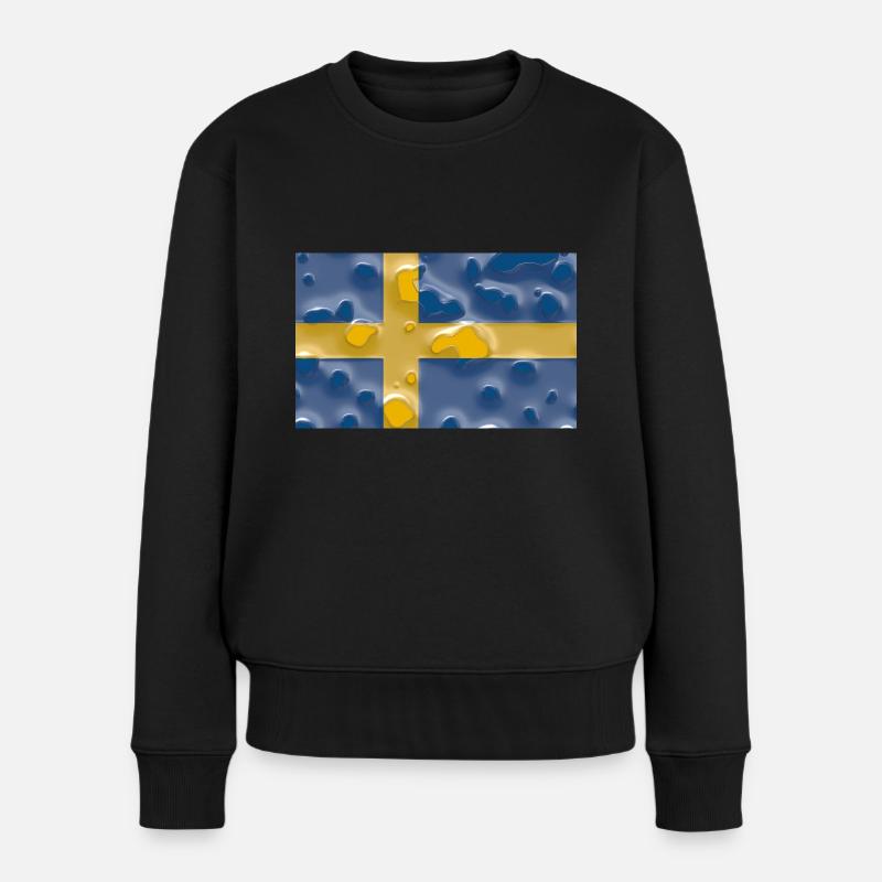 Schweden - Frauen Premium Bio Pullover - Schwarz