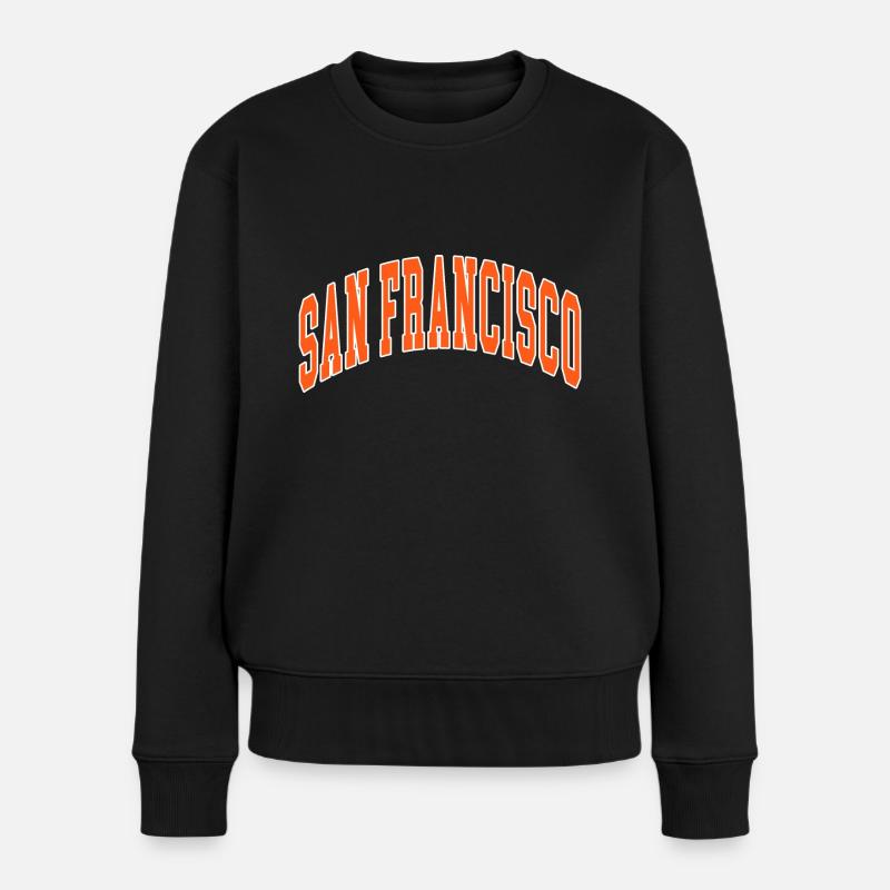 San Francisco - Frauen Premium Bio Pullover - Schwarz