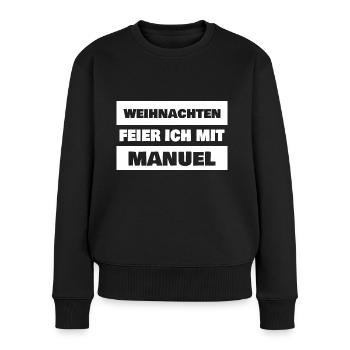 Manuel - Frauen Premium Bio Pullover - Schwarz - Vorne - Julia (174cm)