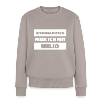 Milio as a given name - Women's Premium Organic Jumper - taupe - Front - Julia (174cm)