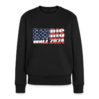 Harris Walz President Elections USA 2024 - Women's Premium Organic Jumper - black - Front - Julia (174cm)