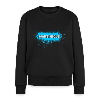 Geschenk für Martinique - Frauen Premium Bio Pullover - Schwarz - Vorne - Julia (174cm)
