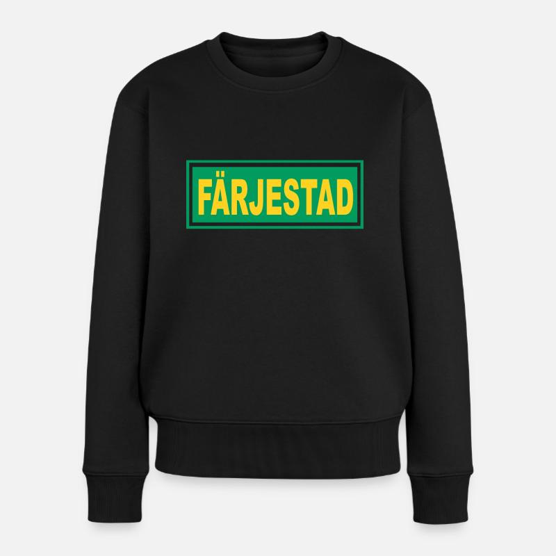 Färjestad Grün - Frauen Premium Bio Pullover - Schwarz