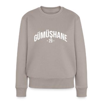 Gümüshane 29 Türkei Turkiye Geschenk Urlaub TR - Frauen Premium Bio Pullover - Taupe - Vorne - Julia (174cm)