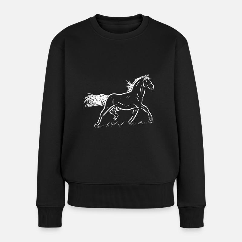 Cheval - Pull Premium bio Femme - noir