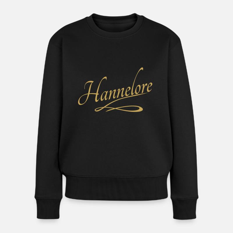 Vorname von Hannelore - Frauen Premium Bio Pullover - Schwarz