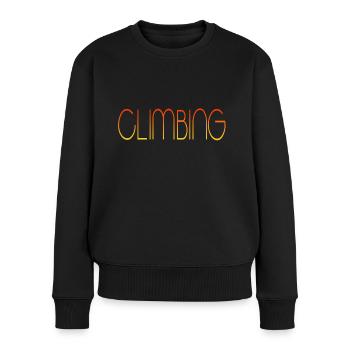 climbing climb - Frauen Premium Bio Pullover - Schwarz - Vorne - Julia (174cm)