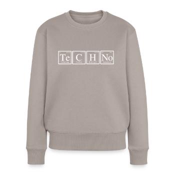 Techno Chemistry - Frauen Premium Bio Pullover - Taupe - Vorne - Julia (174cm)