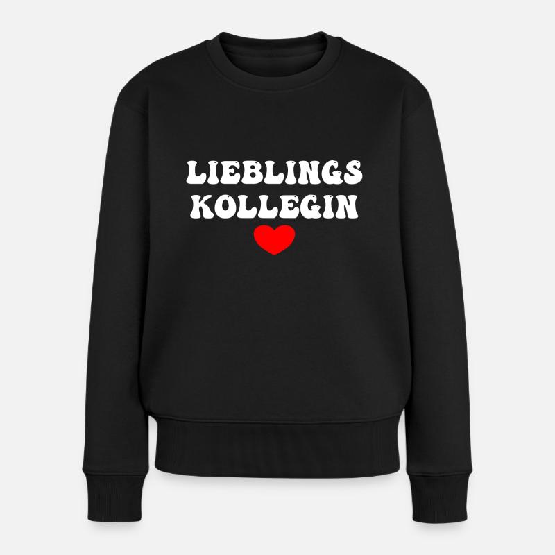 Lieblingskollegin - Frauen Premium Bio Pullover - Schwarz