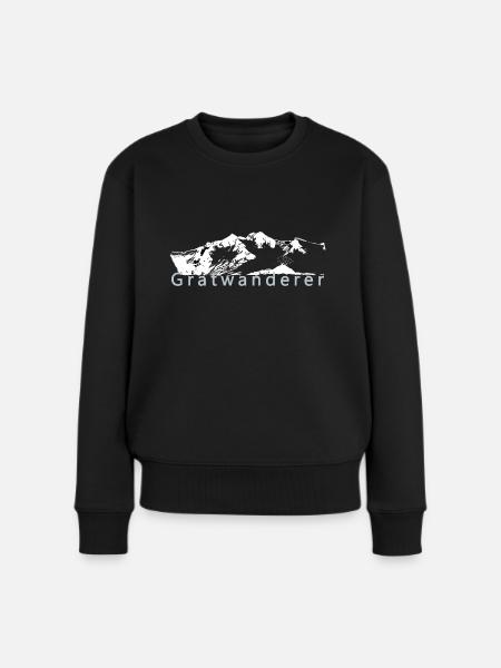 Berg Gratwanderer - Frauen Premium Bio Pullover - Schwarz