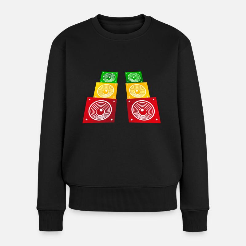 Haut-parleur reggae - Pull Premium bio Femme - noir
