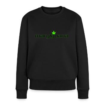 Marihuana - Frauen Premium Bio Pullover - Schwarz - Vorne - Julia (174cm)