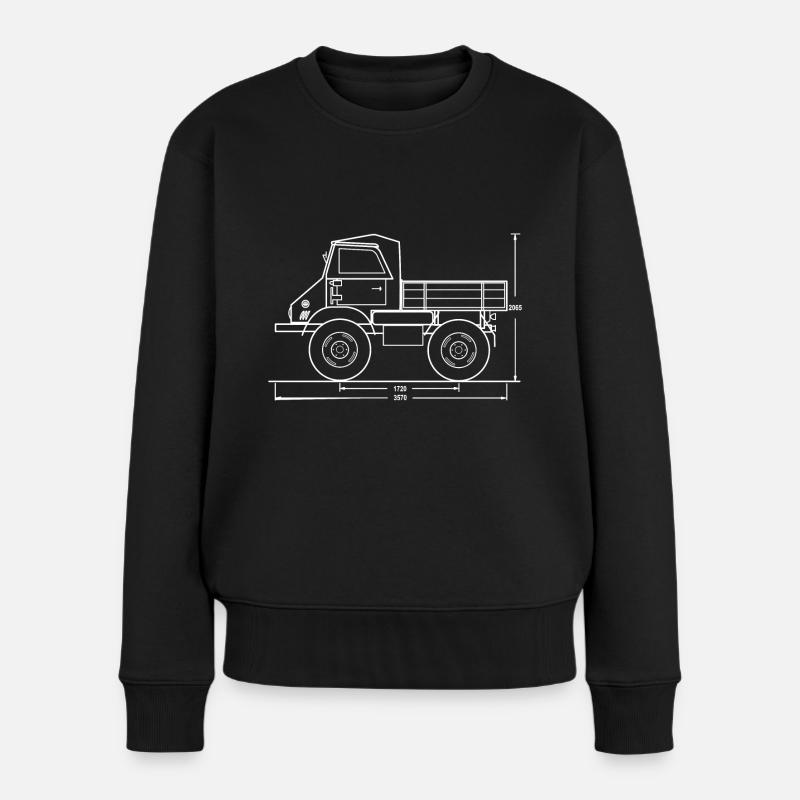 Unimog - Oldtimer - Offroad - Universal Motorgerät - Frauen Premium Bio Pullover - Schwarz