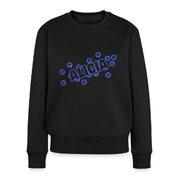 Geschenk für Alicia - Frauen Premium Bio Pullover - Schwarz - Vorne - Julia (174cm)