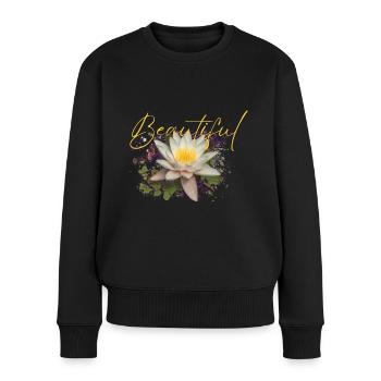 Fleur Beautiful Lakshmi - Pull Premium bio Femme - noir - Devant - Julia (174cm)
