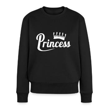 Ich bin die Prinzessin - originelle Geschenkidee - Frauen Premium Bio Pullover - Schwarz - Vorne - Julia (174cm)