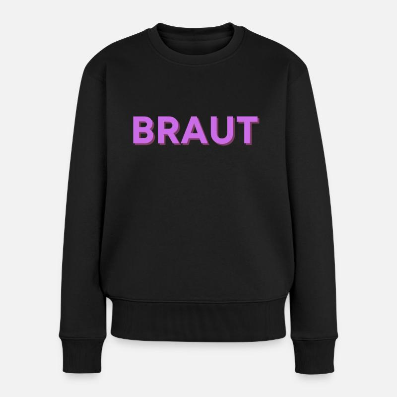 Braut 01 - Frauen Premium Bio Pullover - Schwarz