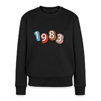 Vintage 1983 - Women's Premium Organic Jumper - black - Front - Julia (174cm)