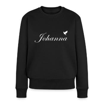 Johanna schöner Name White - Frauen Premium Bio Pullover - Schwarz - Vorne - Julia (174cm)