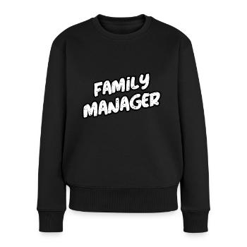 Familien Managerin Beste Mama der Welt Mutti Mami - Frauen Premium Bio Pullover - Schwarz - Vorne - Julia (174cm)