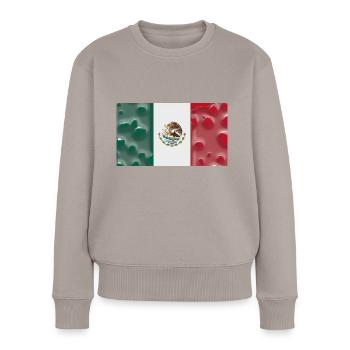 Mexiko - Frauen Premium Bio Pullover - Taupe - Vorne - Julia (174cm)