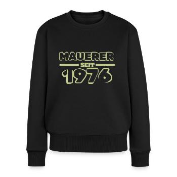 1976 - Frauen Premium Bio Pullover - Schwarz - Vorne - Julia (174cm)