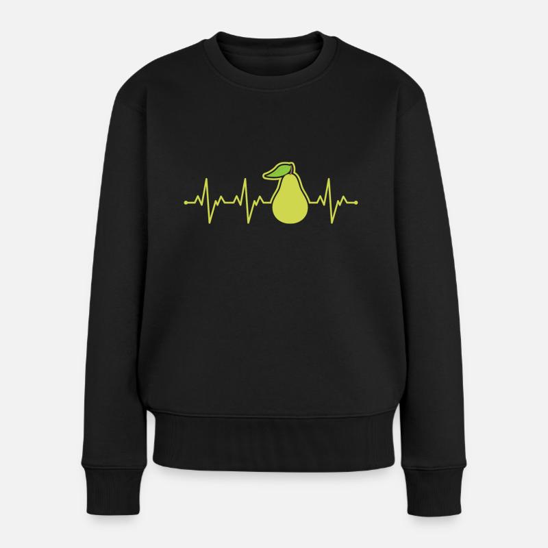 Birne - Frauen Premium Bio Pullover - Schwarz