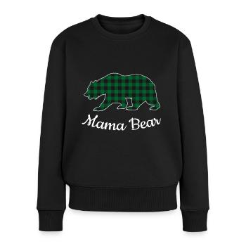 Mama Bear - Frauen Premium Bio Pullover - Schwarz - Vorne - Julia (174cm)