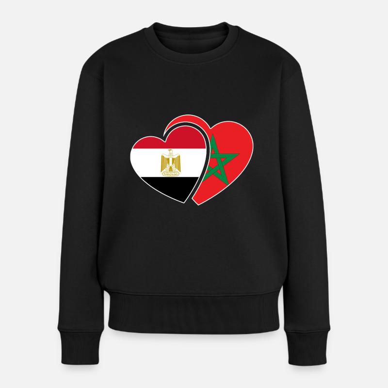 Morocco & Egypt - Women's Premium Organic Jumper - black