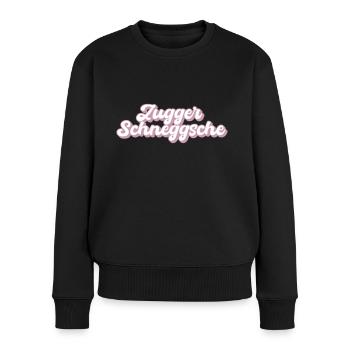 Zuggerschneggsche - Frauen Premium Bio Pullover - Schwarz - Vorne - Julia (174cm)
