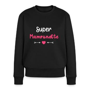 Super Mamounette - Pull Premium bio Femme - noir - Devant - Julia (174cm)
