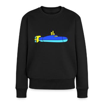 U-Boot Unterseeboot Tauchgang Tauchboot Kapitän - Frauen Premium Bio Pullover - Schwarz - Vorne - Julia (174cm)