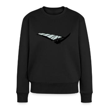 Windsurfer - Frauen Premium Bio Pullover - Schwarz - Vorne - Julia (174cm)