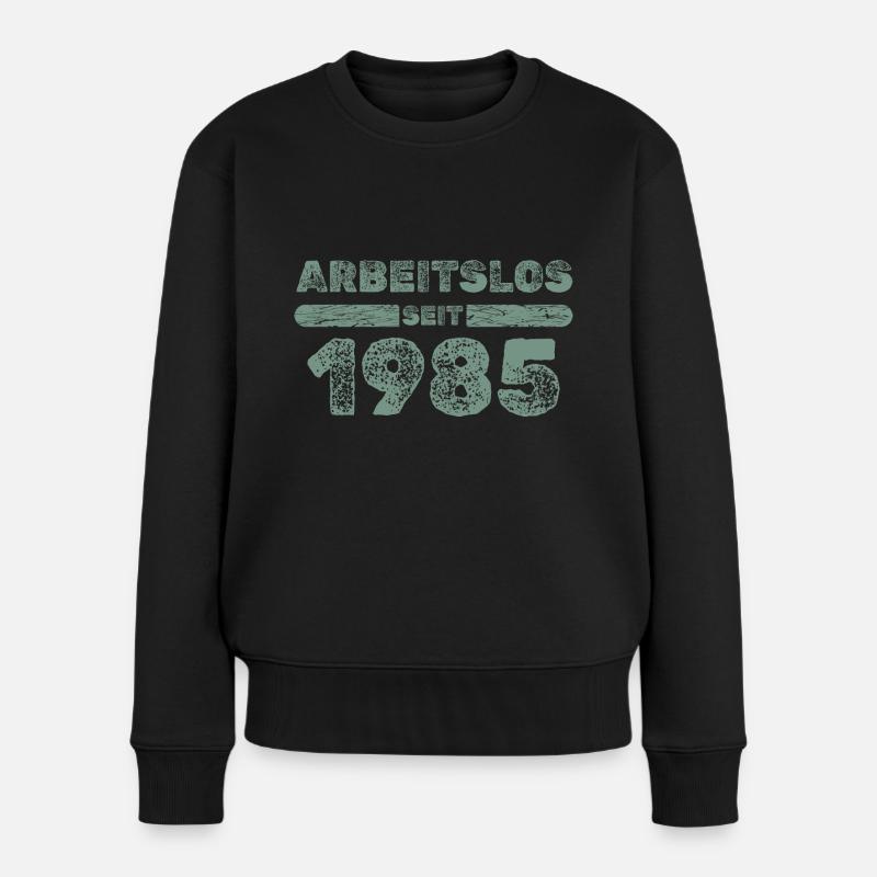 1985 - Frauen Premium Bio Pullover - Schwarz